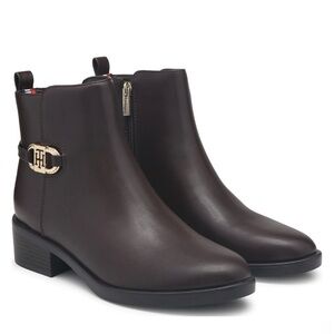 Tommy Hilfiger Dark Brown Ankle Boots Size 5